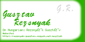 gusztav rezsnyak business card